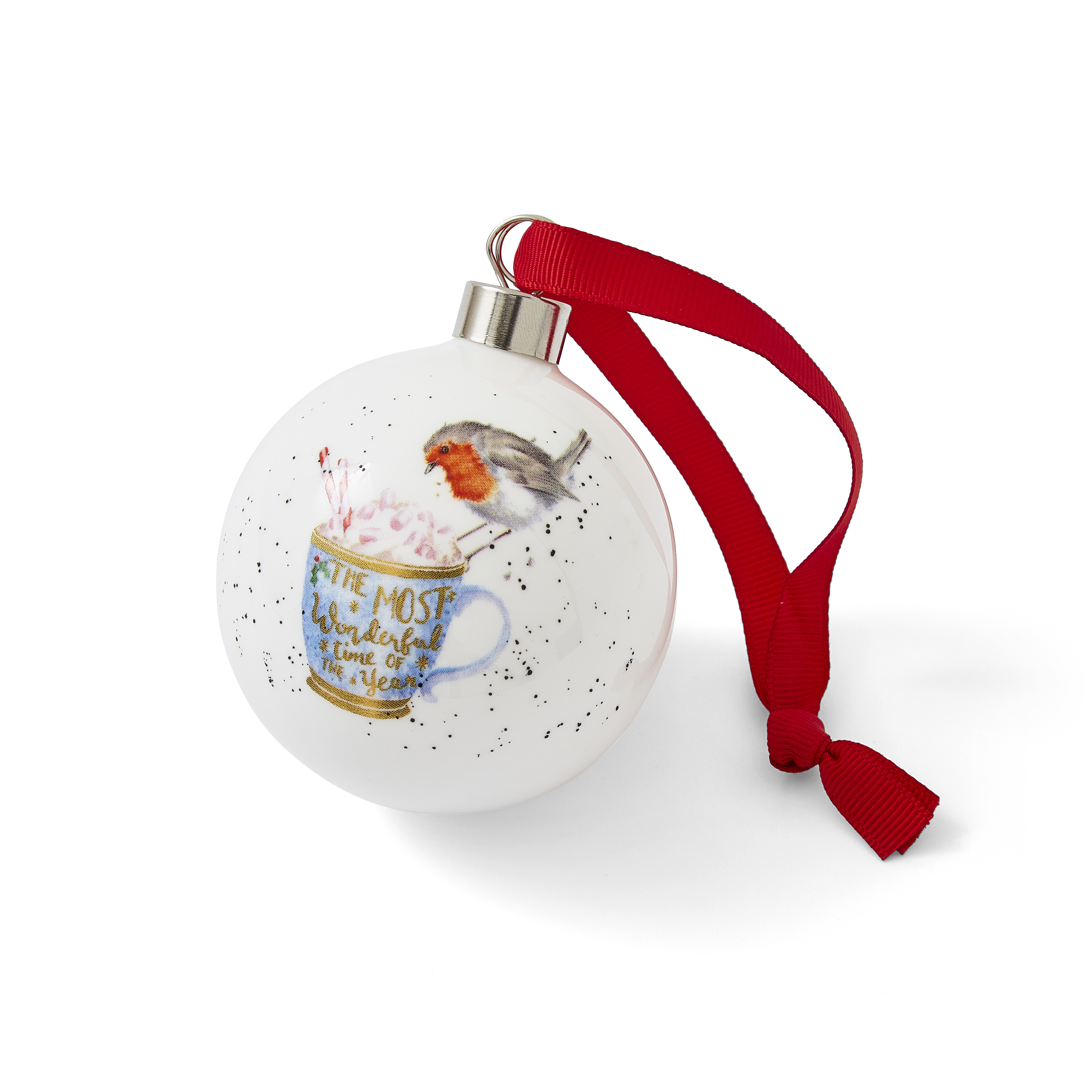 Wrendale Designs Cup of Cheer Bauble, Robin image number null